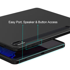 Flex-Gel Silicone TPU Case for Samsung Galaxy Tab S7 Plus (Matte Black)
