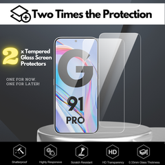 [2 Pack] Tempered Glass Screen Protector for BLU G91 Pro