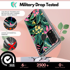 Tropical Flower Case for TCL 20 XE  – Pink & Yellow Floral Print