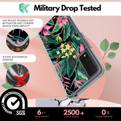 Tropical Flower Case for TCL 30 XE 5G – Pink & Yellow Floral Print