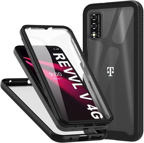 Heavy-Duty Case with Built-in Screen Protector for T-Mobile Revvl V 4G (2022)