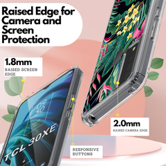 Tropical Flower Case for TCL 30 XE 5G – Pink & Yellow Floral Print