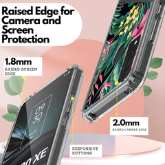 Tropical Flower Case for TCL 20 XE  – Pink & Yellow Floral Print