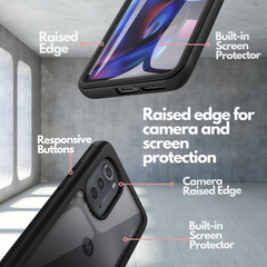 Heavy-Duty Case with Built-in Screen Protector for Motorola Edge (2022), Edge 5G UW (2022)