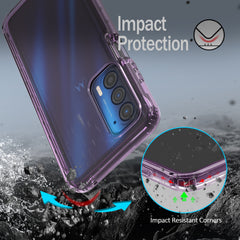Purple Flex-Gel Case with Built-in Screen Protector for Motorola Edge 5G UW