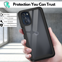 Heavy-Duty Case with Built-in Screen Protector for Motorola Moto G 5G (2022)