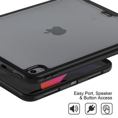 Heavy Duty Case with Built-in Screen Protector for Apple iPad Air 4th Generation (2020) - Full Body (Black)