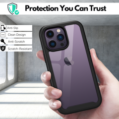 Heavy-Duty Case with Built-in Screen Protector for iPhone 14 Pro