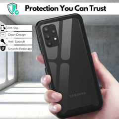 Heavy-Duty Case with Built-in Screen Protector for Samsung Galaxy A13 4G