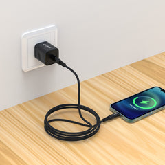 10ft Apple MFi Certified Lightning to USB-C Fast Charging Cable (Black)