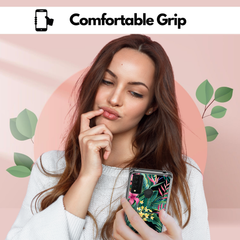 Tropical Flower Case for TCL 20 XE  – Pink & Yellow Floral Print