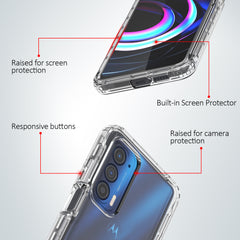 Clear Flex-Gel Case with Built-in Screen Protector for Motorola Edge 5G UW