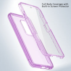 Purple Flex-Gel Case with Built-in Screen Protector for Motorola Edge 5G UW