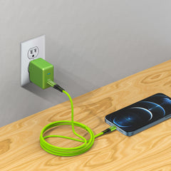 Limebrite 20W iPhone & iPad Compatible Fast Charger and 10ft USB Cable