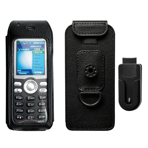 Fitted Leather Case for Cisco 7925G, 7925G-EX Unified Wireless IP Phone