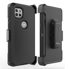 Motorola One 5G Ace Heavy-Duty Holster + Case w/ Built-in Screen Protector